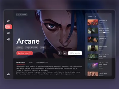 Online cinema cinema clean content design glassmorphism movie online online cinema series tv app tv series tv show ui ux video visual
