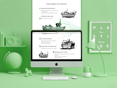 Website Design for Fishsys.net 2d 2d art brand branding design digital digital art figma fishing graphic design identity branding illustration minimal modern ui ui design ui ux vector website website design