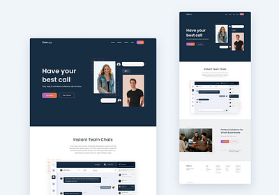 ChatApp - Landing Page design figma landing page ui user interface web design website