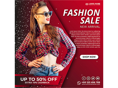 Fashion sale banner abstract banner social media post design facebook post instagram post vector