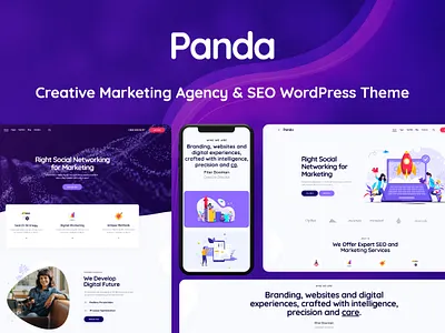 Panda - Creative Marketing Agency & SEO WordPress Theme design illustration logo web design web development webdesign woocommerce wordpress wordpress theme wordpress themes