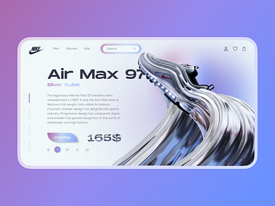 Nike Shotime branding ecommerce fashion footwear homepage nike nike sneaker shoe sneaker ui ux uxui design website