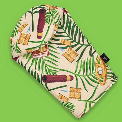 Golf Club Head Covers aloha cigar club color drink golf hawaiian illustration palm pattern tree vibrant