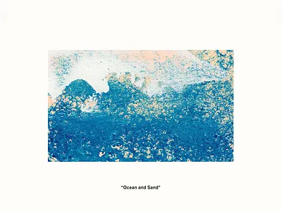 "Ocean and Sand" Painting beach coast coastline fine art gouche nautical ocean paint painting sand surf wave