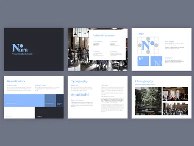 Nara Brand Guide Concept branding cafe coffee logo typography ui user interface design