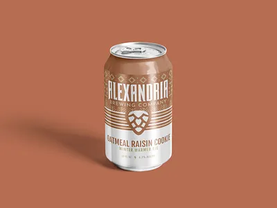 Alexandria Brewing Company Oatmeal Raisin Cookie Can ale alexandria beer beer can brew brewery brewing can can design christmas cincinnati company craft beer kentucky metal can sweater ugly sweater