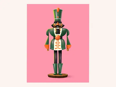 Nutcracker character christmas holidays illustration nutcracker procreate