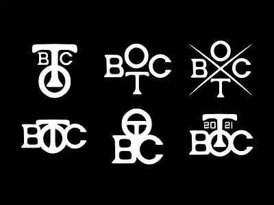 One-Ton Barbell Club Monograms apparel design badge branding custom lettering graphic design gym letterforms logo logo design monogram