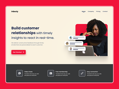 Inboxly design landing page ui ux