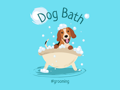 Illustration dog for grooming salon (post instagram) app banner branding carouselpost design dog graphic design grooming illustration instagram logo post salon social media typography ui ux vector