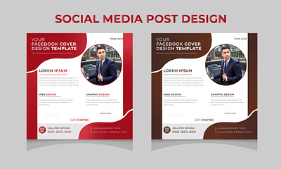 social media banner design business card corporate creative businesscard design illustration print ready vector