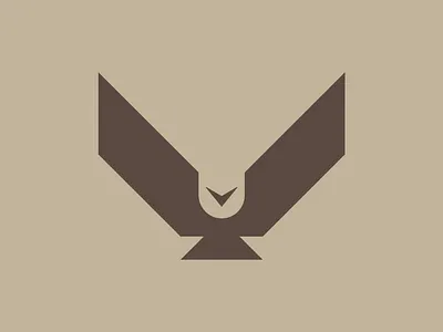 Flying Eagle Logo bird branding brown clean eagle flat flight fly graphic design icon illustration logo simple smart vector