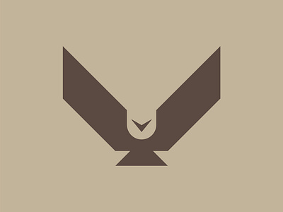 Flying Eagle Logo bird branding brown clean eagle flat flight fly graphic design icon illustration logo simple smart vector