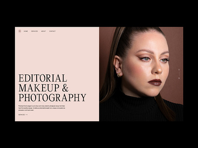 Website design concept #5 editorial elegant fashion homepage landing page makeup minimal photography portfolio stylish typography ui uiux web design website whitespace