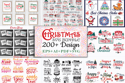 Christmas Bundle Design awesome logo branding christmas design christms cover design design graphic design illustration logo typography design ui vector