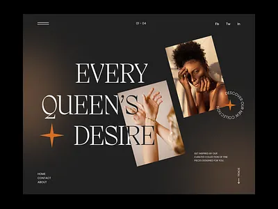 Jewelry website jewelry landing page jewelry website landing page landing page design ui uiux ux web design website design