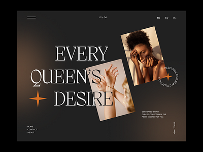 Jewelry website jewelry landing page jewelry website landing page landing page design ui uiux ux web design website design