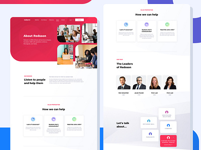 Redsson - About about about us about us design branding clean design flat graphic design icon identity illustration logo software ui website website redesign