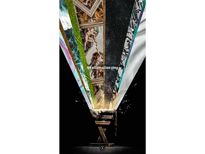 Let All Creation Sing christmas church collage design jesus photoshop social media wallpaper