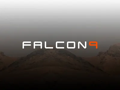 FALCON 9 - logo branding digital futuristic logo mars video game