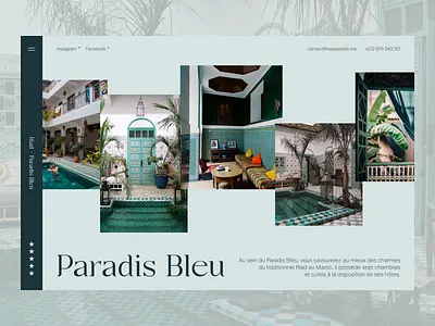 Riad Homepage clean concept design figma grid hompage landing page landingpage swiss made ui webdesign website