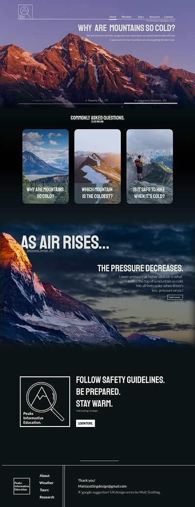 Why are mountains so cold? design illustration ui ui design ux web design