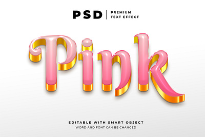 Pink modern editable text effect editable effect mockup photoshop psd text