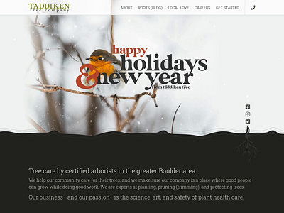 Holiday hero w/ CSS snow animation