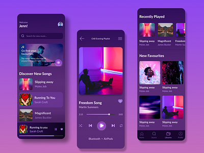 Mobile Music App app branding illustration logo ui ux