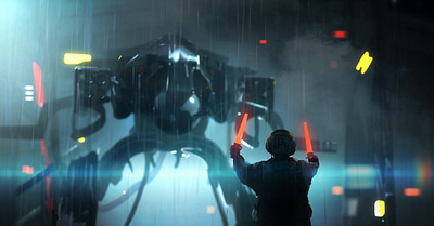 Mecha Rain concept art design illustration