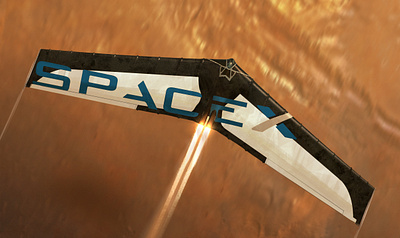 Space X Plane 1 branding concept art design illustration