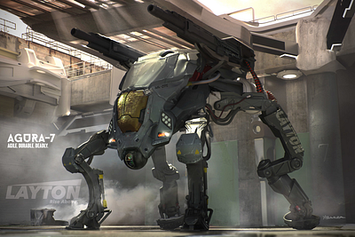 Agura-7 concept art design illustration logo