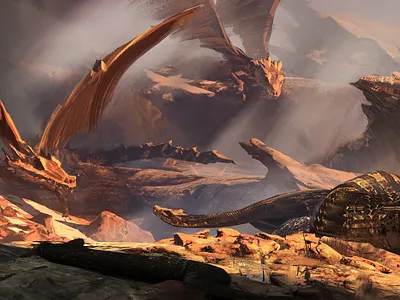 Habitation of Dragons concept art cover art illustration