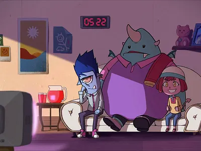 Iftar Monsters animation anime art cartoon character digital art frame by frame graphic design iftar illustration monster