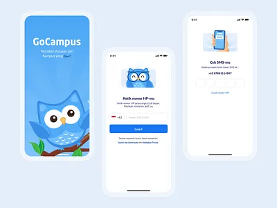 Go Campus apps blue edutech indonesia ui ux