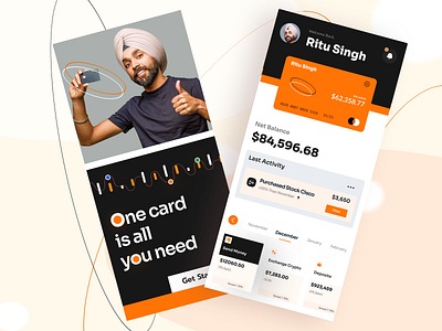 Fintech E Wallet App Ui Design analytics app design banking app bold typography exchange finance finance tracking fintech investment mobile ui send money spending stock wallet wallet app