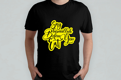 Islamic typography ai branding design eps islam logo tshirt vector