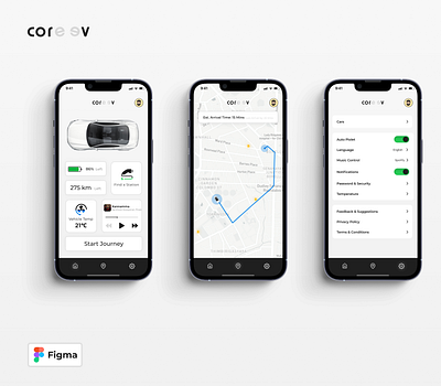 Core-EV Self Driving App car selfdrive tesla ui