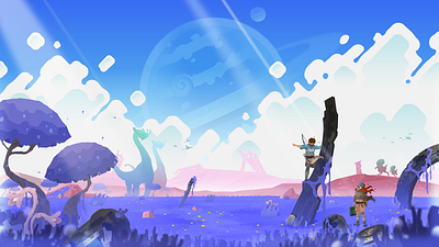 The Plains Explorers alien character conceptart design gaming illustration planet sci fi