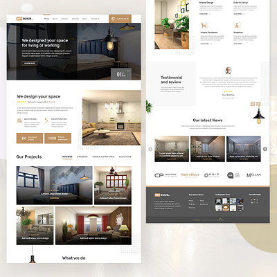 Interior Design Landing Page Concept - UI/UX architecture decoration furnituredesign homedecor homedesign homesweethome interior interiordesign interiordesignandbuild interiordesignart interiordesignblog interiordesignideas interiordesigninspiration interiordesignphotography kitchendesign landing luxury moderninteriordesign uiux websitedesign