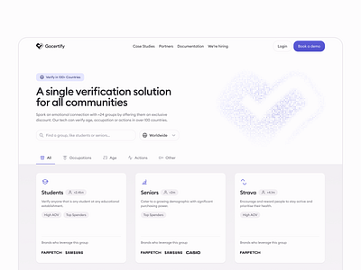 Gocertify Communities branding illustration ui web design