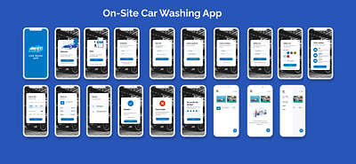 Car Washing App UI branding design figma graphic design illustration india logo prototype ui uiux