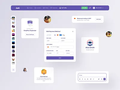 Juni app ─ redesign cards components design design system ds graphic design juni product design redesign ui user interface ux web