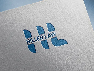 Logo Name: Hiller Law clean flat iralogodesgin logo design minimal