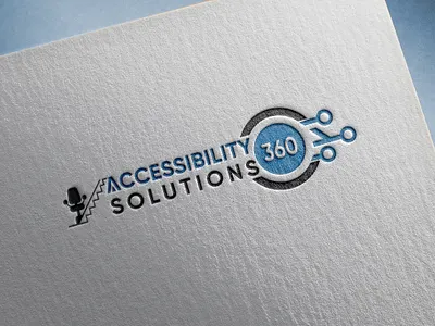 Logo Name: Accessibility Solutions 360 flat logo iralogodesign logo design minimal modern