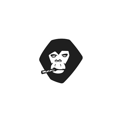 Monkey ai animal branding design gorilla illustration inspiration logo monkey smoke vector