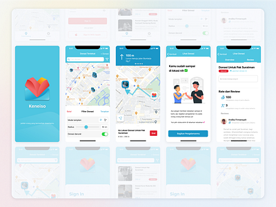 Keneiso: Direct Donation App app design direct donation donation figmadesign ios app ui ux