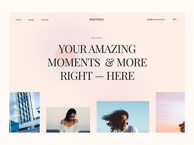 Website Design for Photosea design ui ux website design white pencil