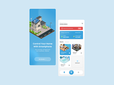 Smart Home App app iot mobile smartapp smarthome ui