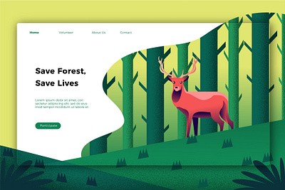 Save Nature - Banner & Landing Page app banner design graphic design illustration landing landing page multipurpose nature save save nature ui ui design ux ux design web web development web maintance webapp website